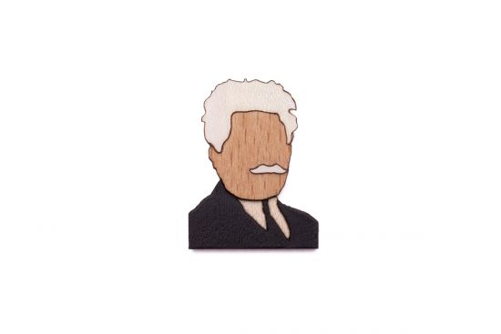 Leoš Janáček BeWooden: Leoš Janáček Brooch - zn. BeWooden